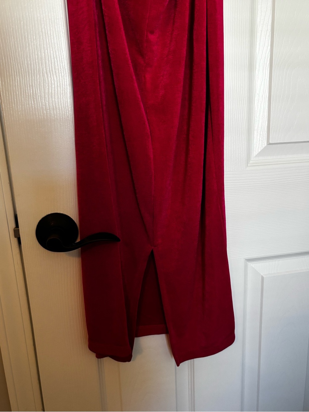 Fuchsia Maxi Slip Dress with Spaghetti Straps - Picture 7 of 7